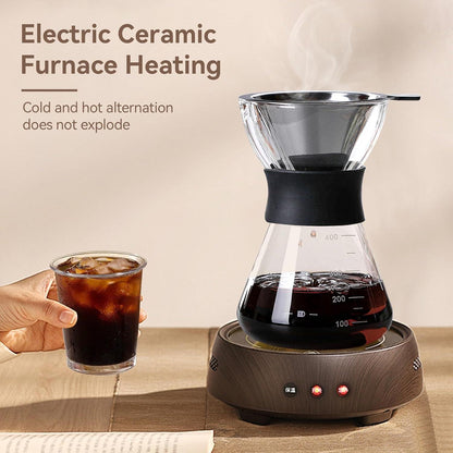 Pour Over Kaffeemaschine 400ml Handfilter Edelstahl Glas