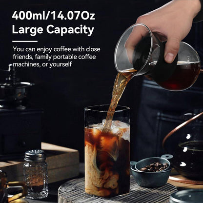 Pour Over Kaffeemaschine Dripper 400ml Borosilikatglas Edelstahl