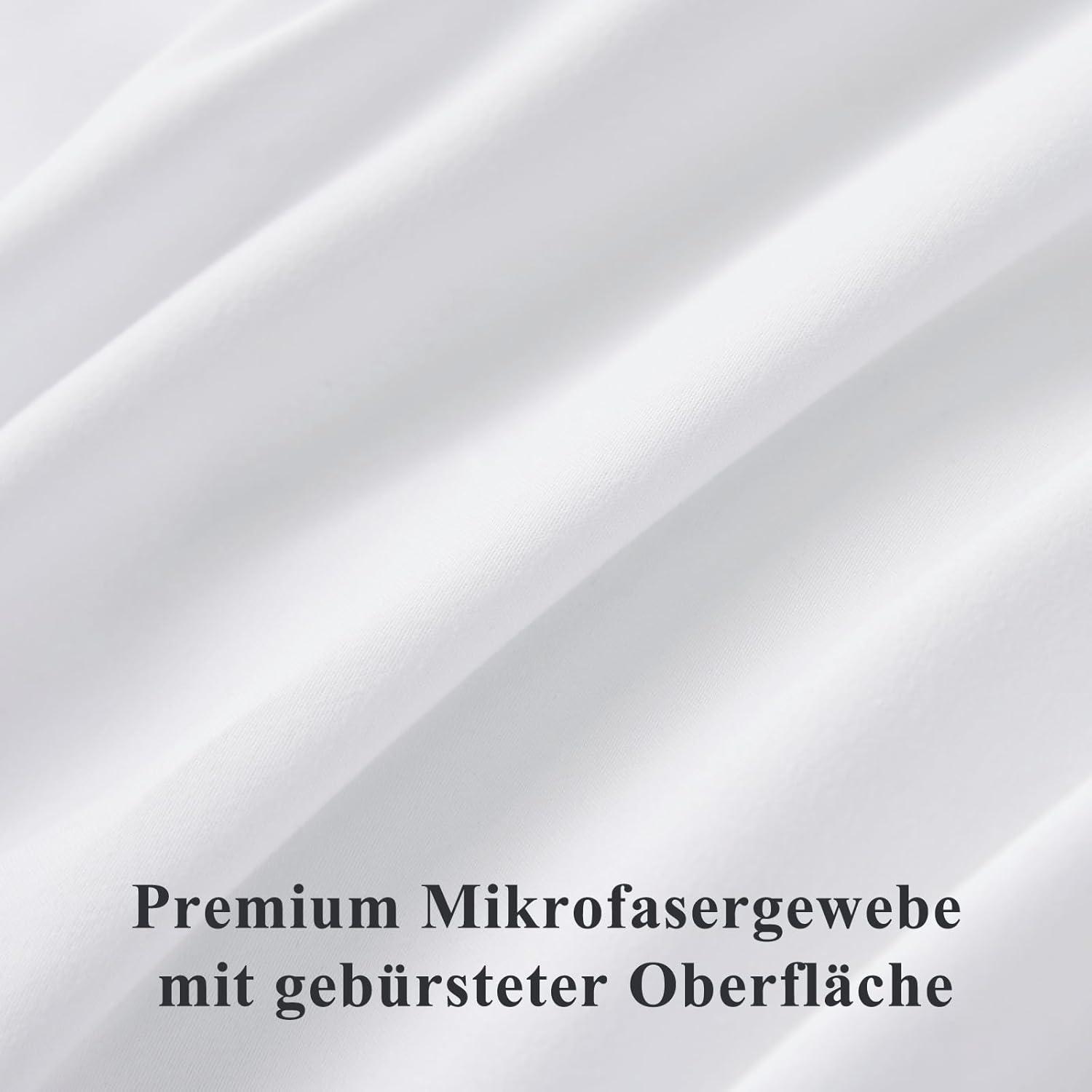 2er Set Weißer Kissenbezug 80x80 cm Mikrofaser Reißverschluss