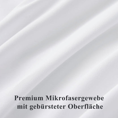 2er Set Weißer Kissenbezug 80x80 cm Mikrofaser Reißverschluss