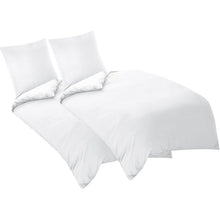 Bettwäsche Set 135x200 Weiß Mikrofaser Reißverschluss