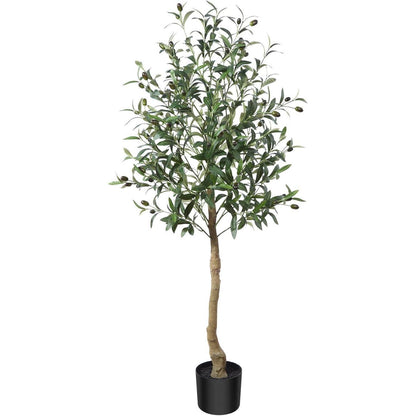 CROSOFMI Künstlicher Olivenbaum 120cm Kunstpflanze Indoor