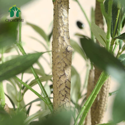 CROSOFMI Künstlicher Olivenbaum 120cm Kunstpflanze Indoor