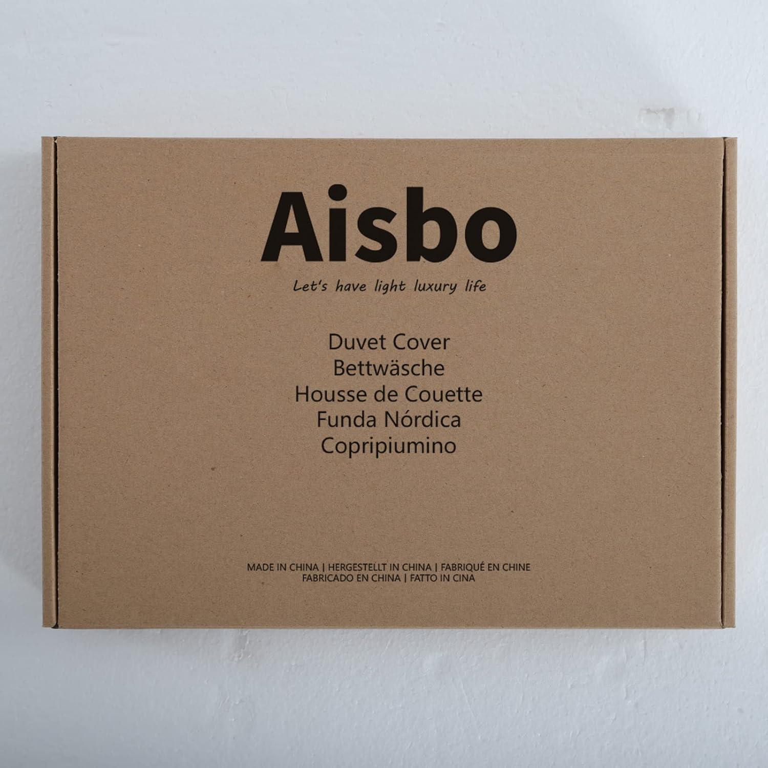 Aisbo Bettwäsche 200x200 3tlg Weiß MikrofaserReißverschluss