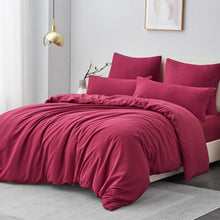 Rot Mikrofaser Bettwäsche Set 200x200cm 3tlg mit