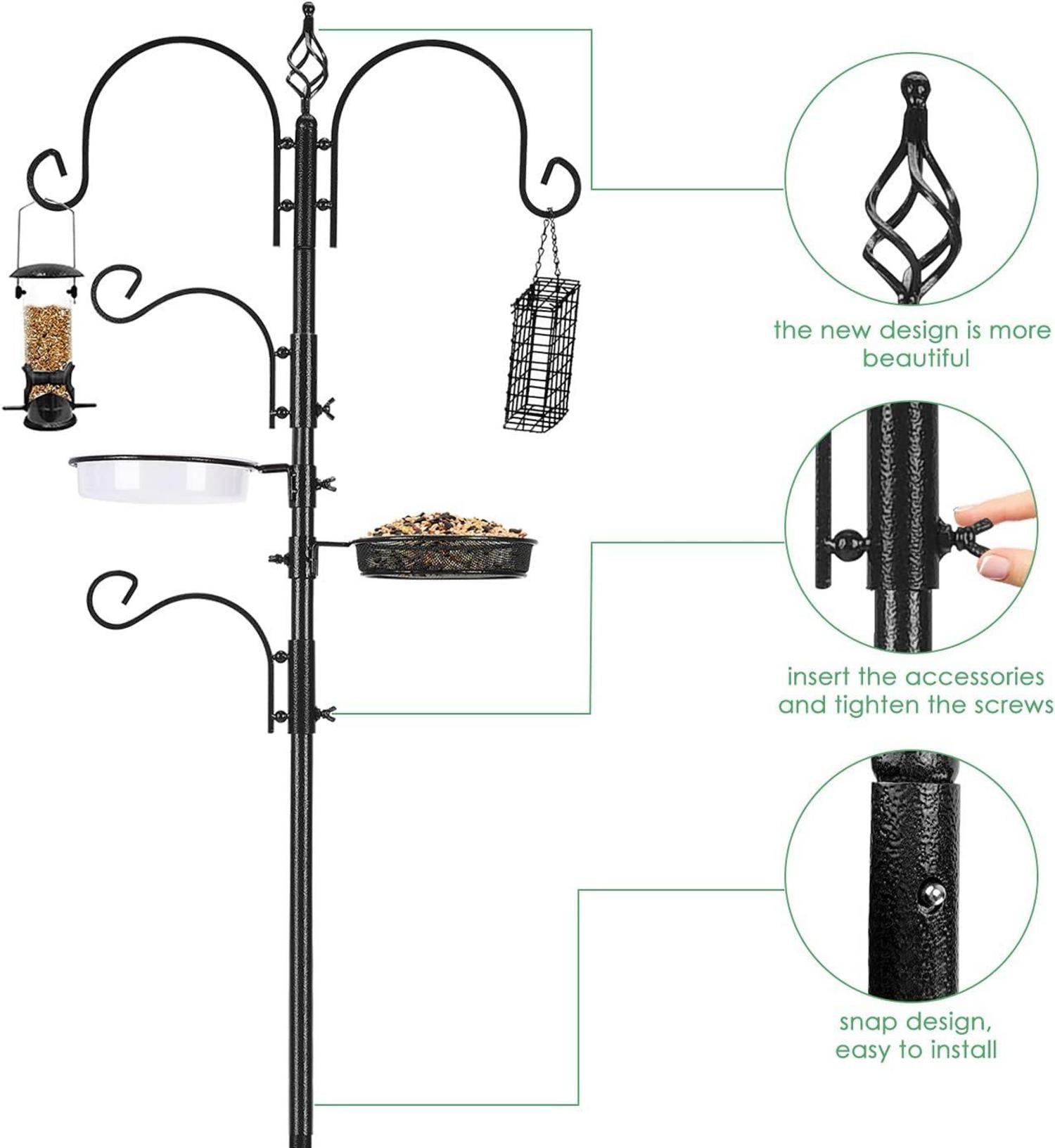 Vogelfütterungsstation Kit Wildvogelfutter Spender Multi Feeder Metall