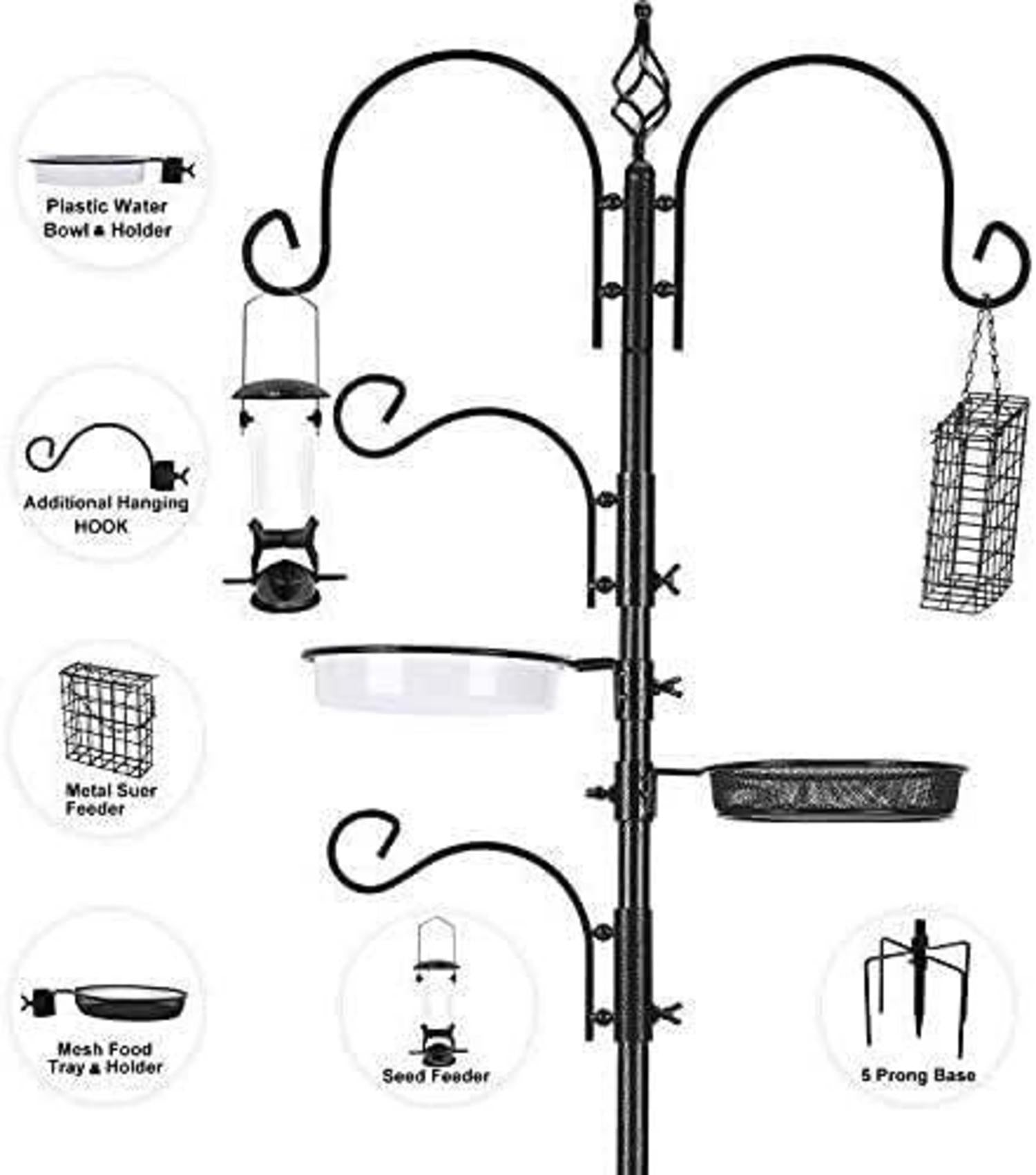 Urban Deco Vogelfütterungsstation Kit Wildvogelfutter Spender Hängeset Multi Feeder Metall Suet Fütterungsstation Vogelbad