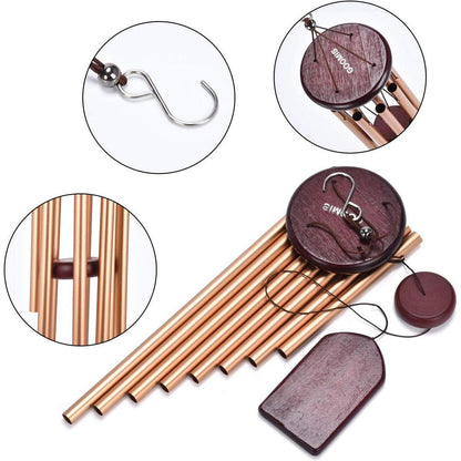 Rosegold Windspiele 8 Aluminium Rohre für Garten