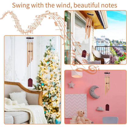 Rosegold Windspiele 8 Aluminium Rohre für Garten