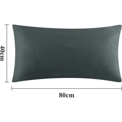 Kissenbezug 40x80 2er Set Mikrofaser Reißverschluss