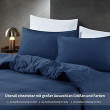 Kissenbezug Blau 40x80 Reißverschluss 2er Set Mikrofaser