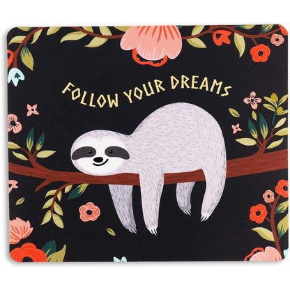 Kleines Mauspad mit Faultier-Motiv 24 x 20 x 0,3 cm