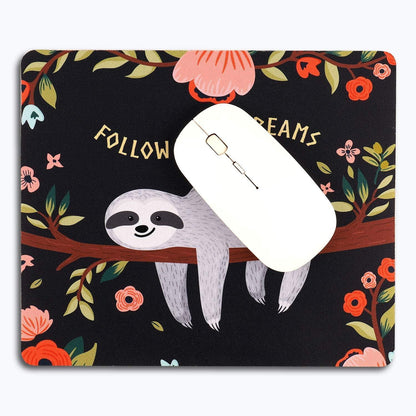 Kleines Mauspad mit Faultier-Motiv 24 x 20 x 0,3 cm