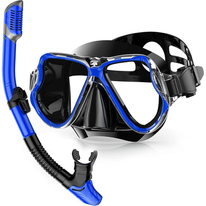 QcoQce Trocken-Schnorchelset Erwachsene Panorama-Weitblick