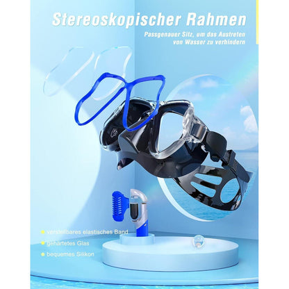 QcoQce Trocken-Schnorchelset Erwachsene Panorama-Weitblick