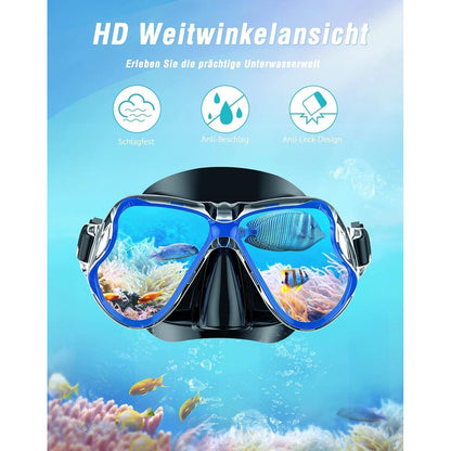 QcoQce Trocken-Schnorchelset Erwachsene Panorama-Weitblick