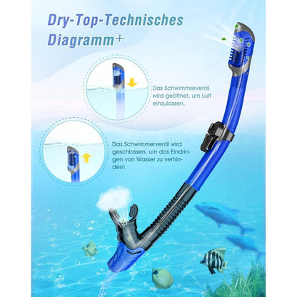 QcoQce Trocken-Schnorchelset Erwachsene Panorama-Weitblick