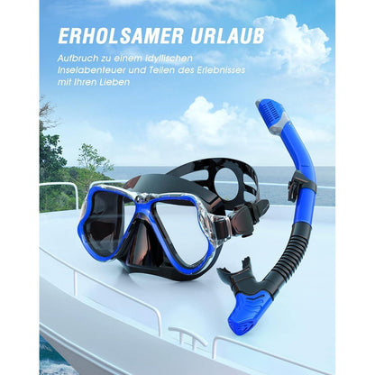 QcoQce Trocken-Schnorchelset Erwachsene Panorama-Weitblick