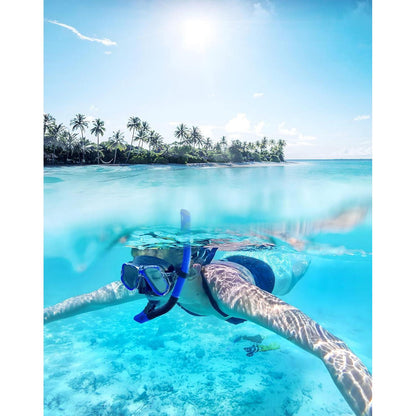 QcoQce Trocken-Schnorchelset Erwachsene Panorama-Weitblick