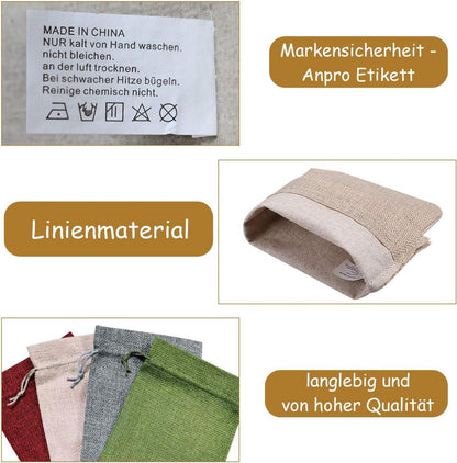 Anpro DIY Adventskalender Stoffsäckchen 24 Adventszahlen Filz Aufkleber