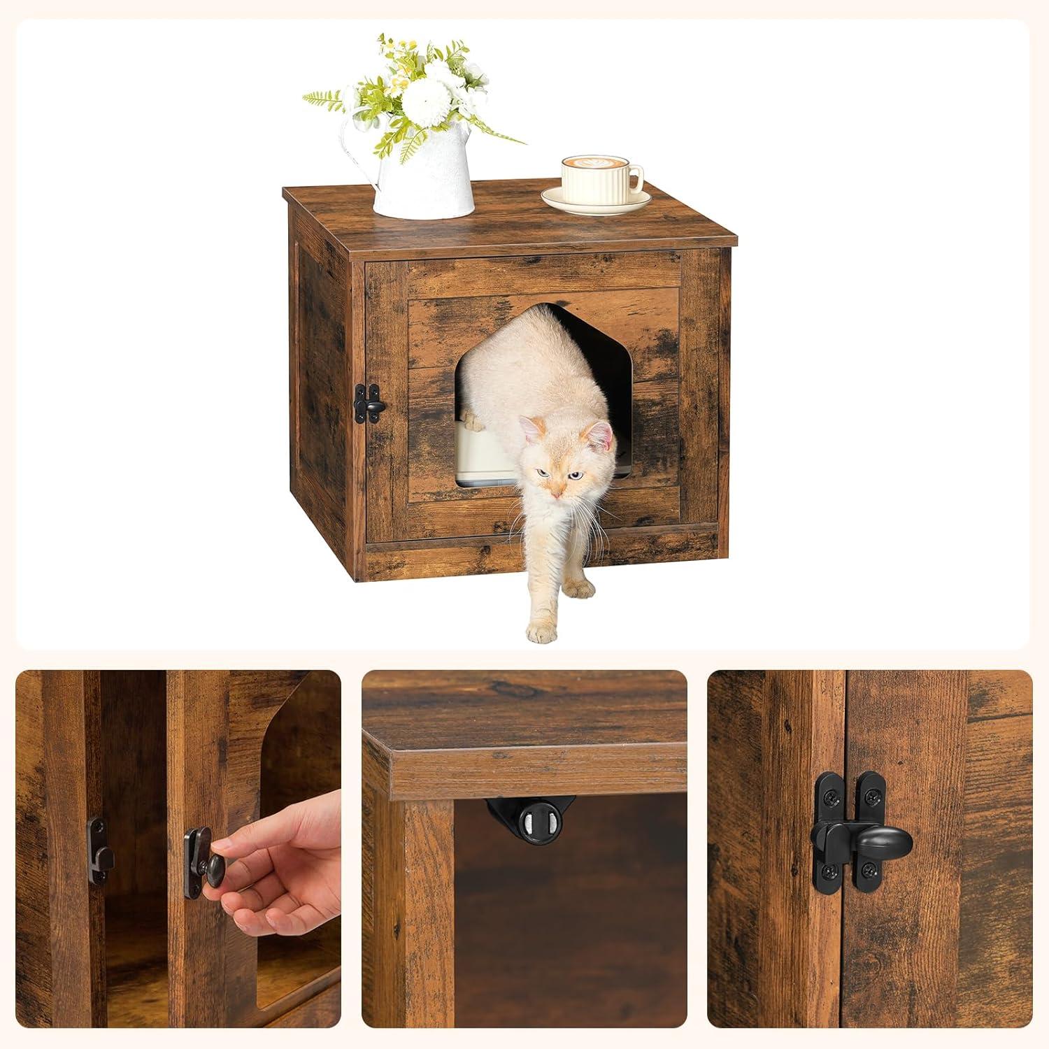 Katzenhaus Katzenklo Schrank Einzeltür Vintagebraun