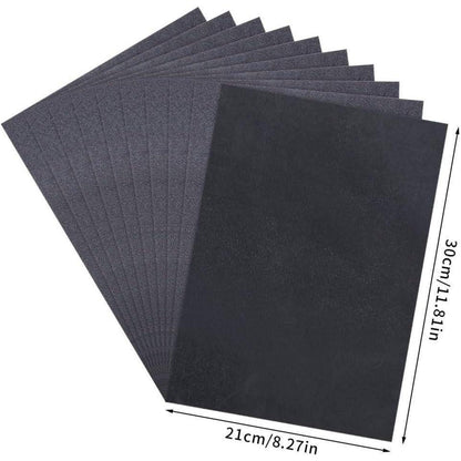 100 Blatt Kohlepapier mit 5 Prägestift Set, A4