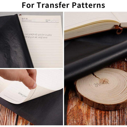 100 Blatt Kohlepapier mit 5 Prägestift Set, A4