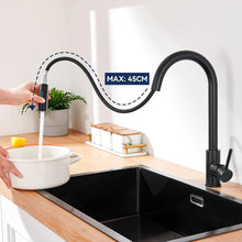 Lonheo Schwarz Wasserhahn Küche Ausziehbar 360° Hochdruck 2