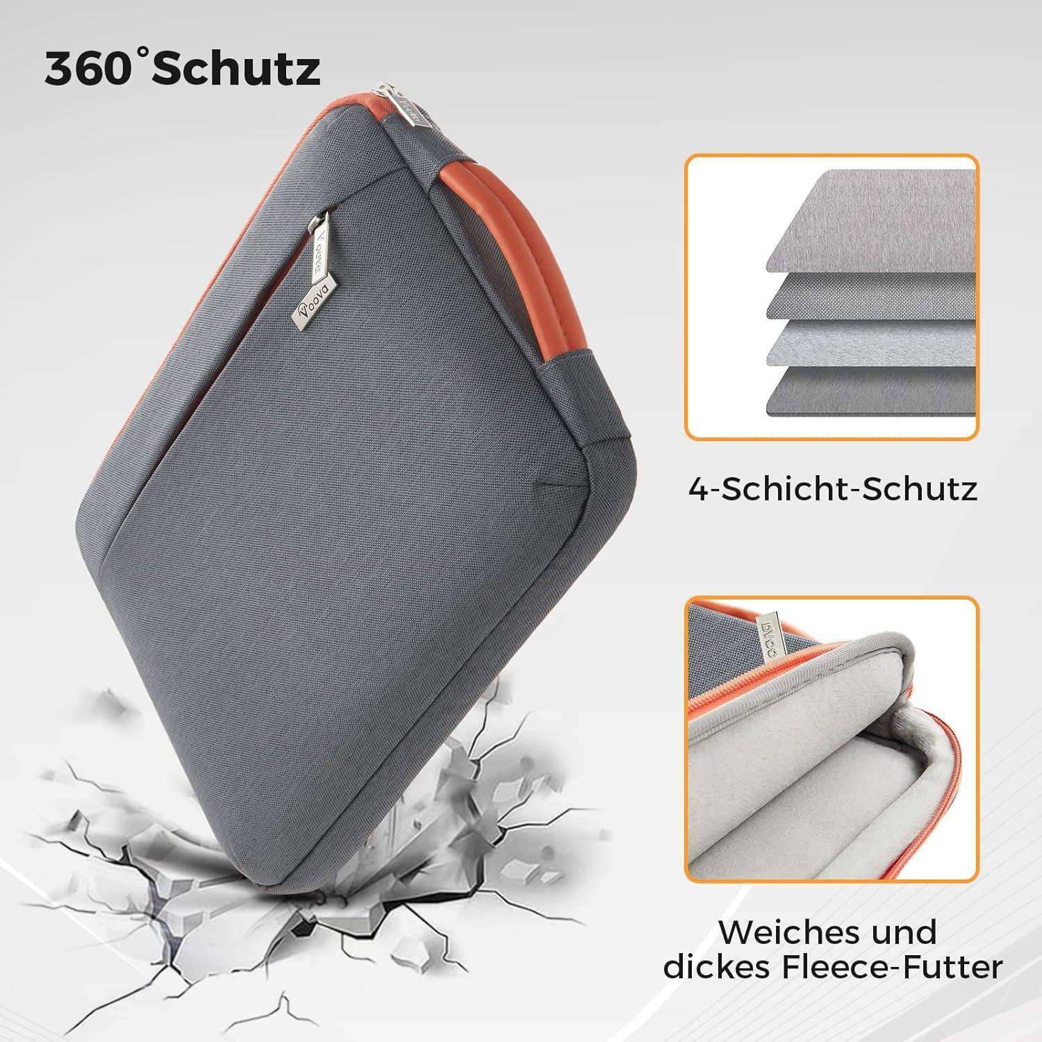 Laptophülle 15.6 Zoll 360°Schutz MacBook Pro 16 Inspiron 16 Ideapad