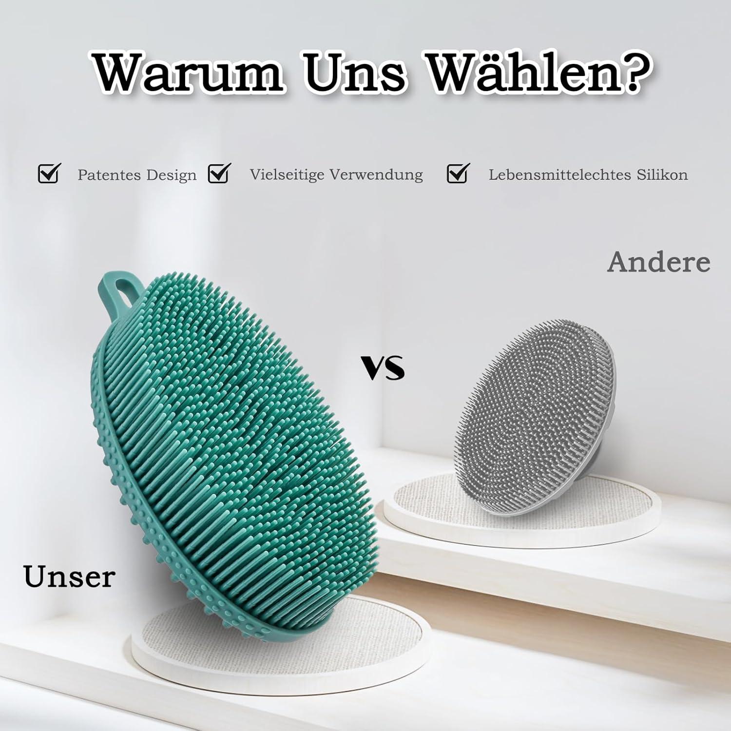 Silikon Körperbürste Doppelseitiger Bade Duschbürste Peeling Massage