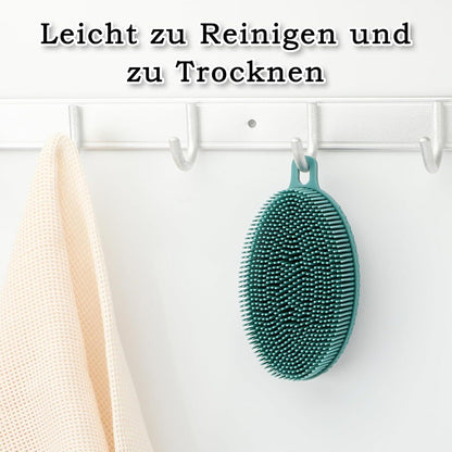 Silikon Doppelseitige Körperbürste für Tiefenreinigung Massage Peeling Grün