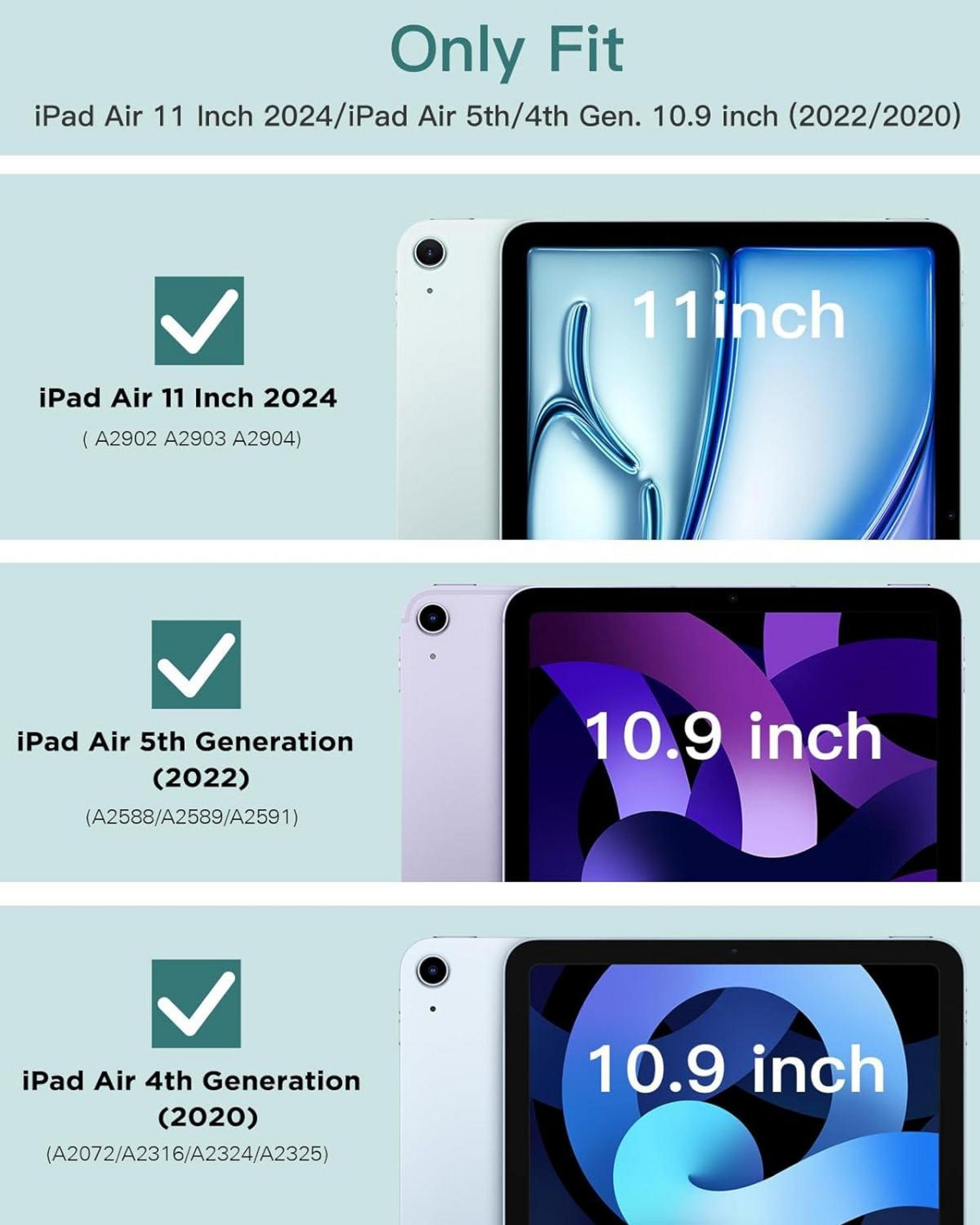 TiMOVO Hülle iPad Air 11 Zoll 2024 Transparent Schlank TPU