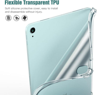 TiMOVO iPad Air 11 Zoll Hülle 2024 Transparent Schutzhülle für Apple Pencil Pro & USB-C