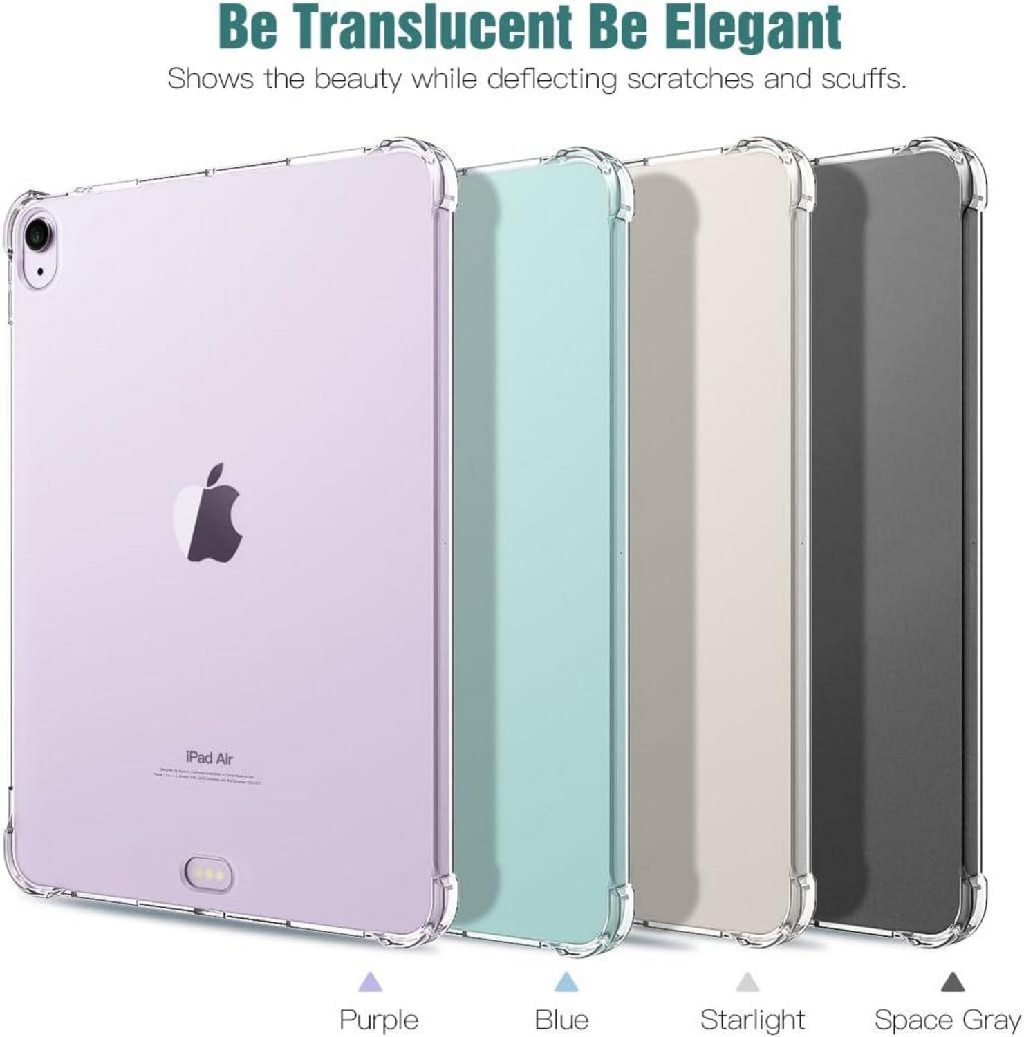 TiMOVO iPad Air 11 Zoll Hülle 2024 Transparent Schutzhülle für Apple Pencil Pro & USB-C