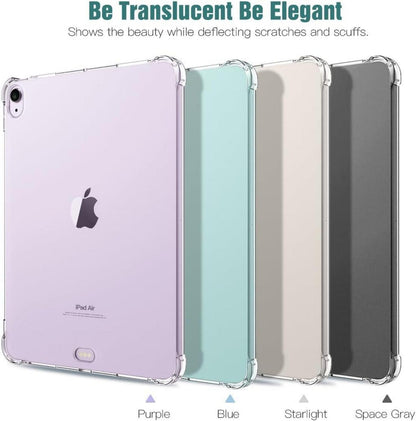 TiMOVO iPad Air 11 Zoll Hülle 2024 Transparent Schutzhülle für Apple Pencil Pro & USB-C