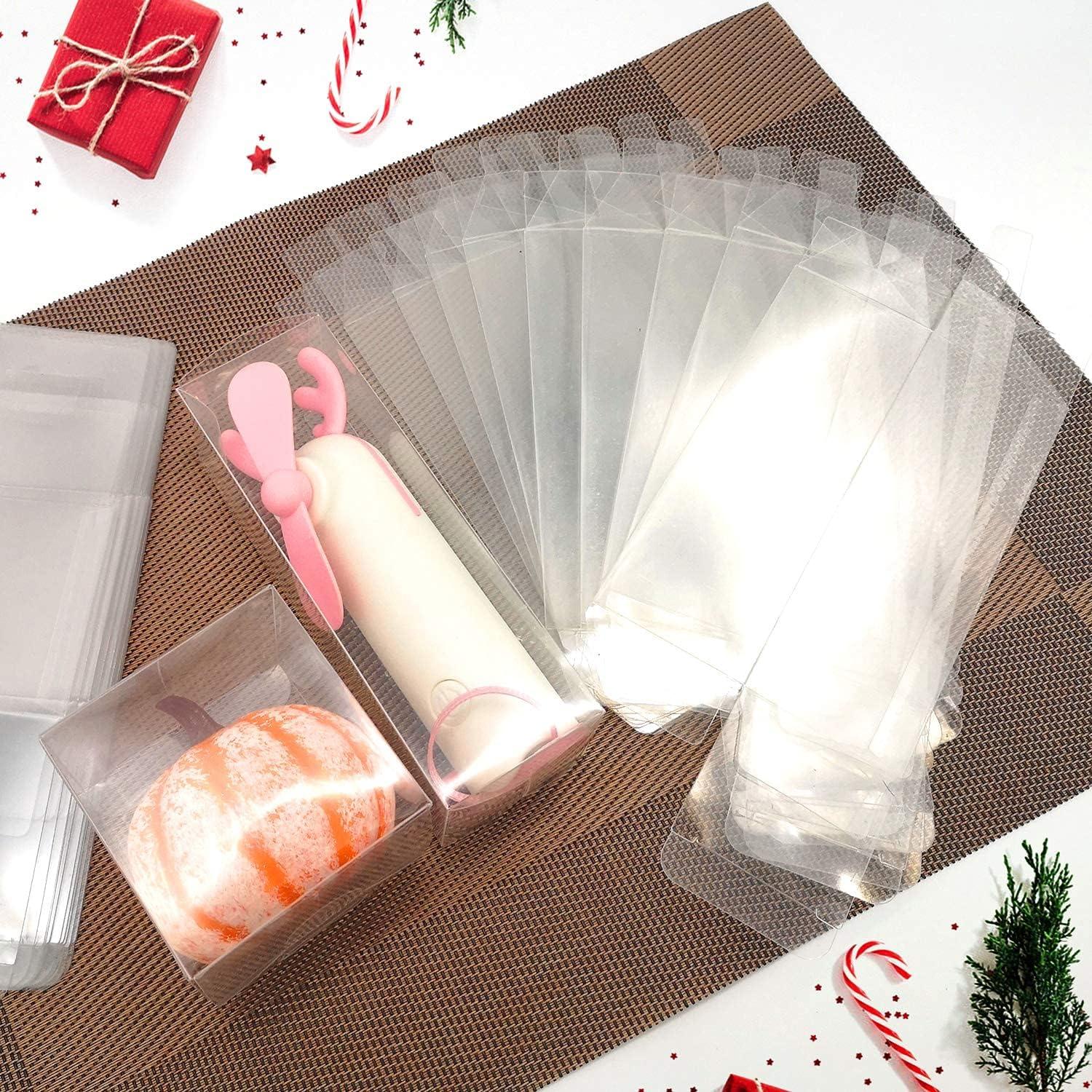 Cisolen Transparente Geschenkboxen 26 Stück, PVC-Verpackung für Kuchen & Geburtstagsgeschenke