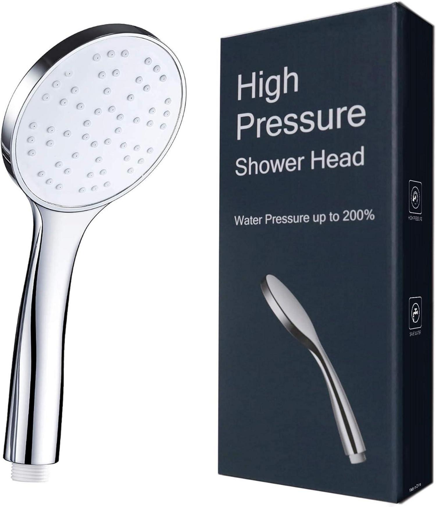Duschkopf Regendusche Hochdruck Silikondüse Weiß ABS Chrome