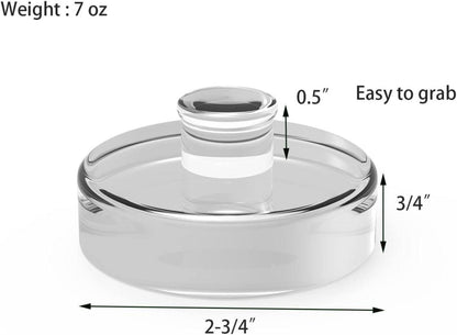 9er Set Glasgewichte mit Griff für Fermentation 7cm. Gärungsgewichte