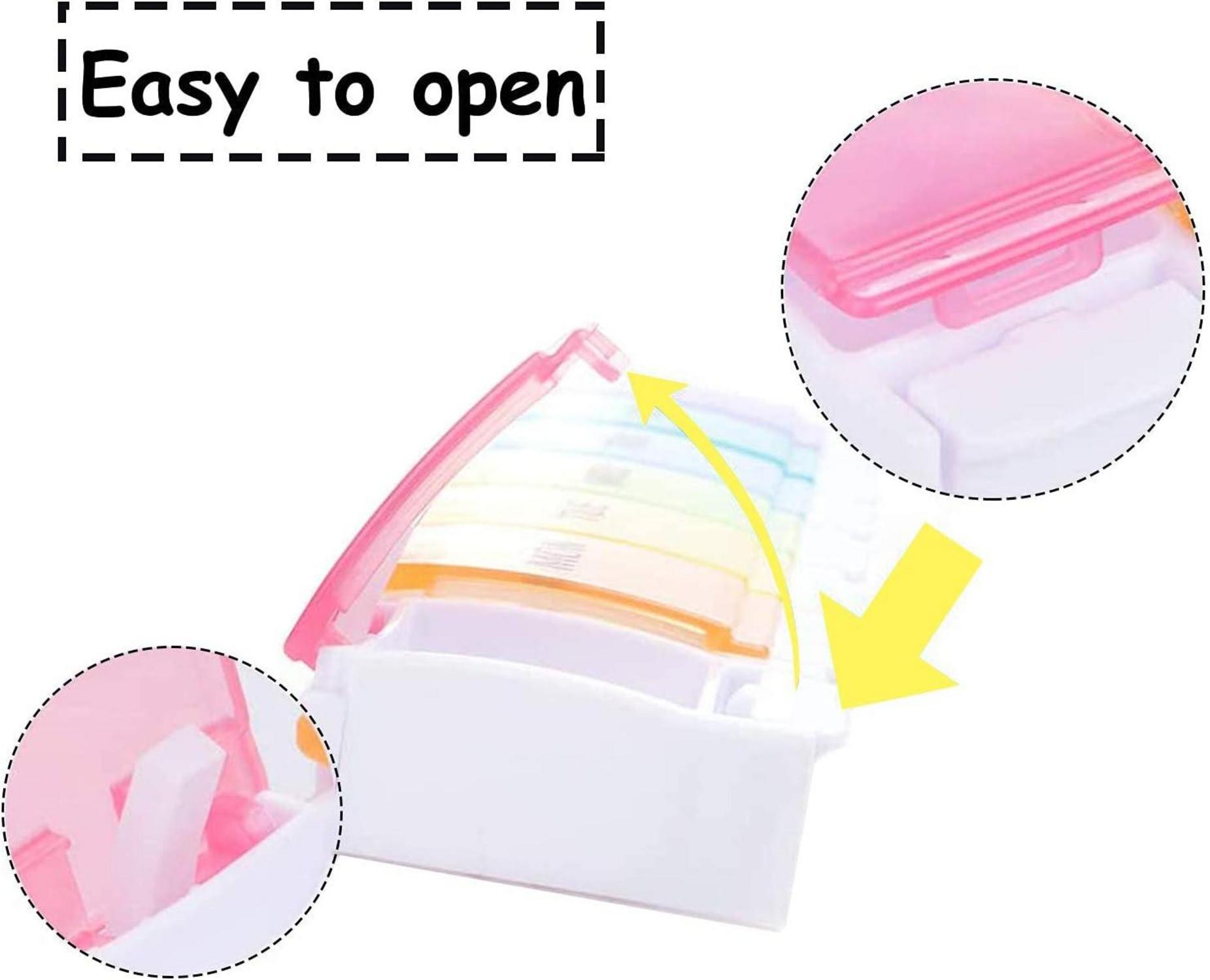 Tablettenbox 7 Tage Pillendose Medikamentenbox Leicht zu Öffnen