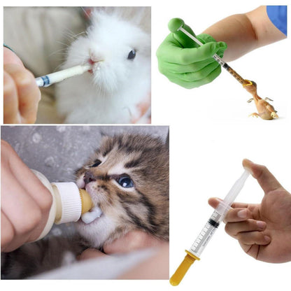 Haustier Aufzuchtflasche 50ml Welpenfütterungsset mit