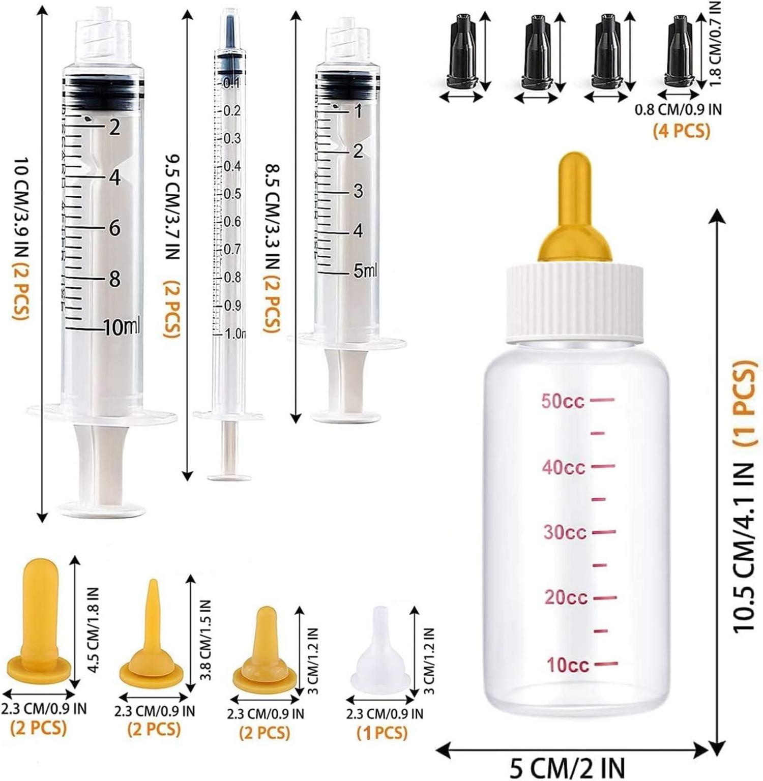 Haustier Aufzuchtflasche 50ml Welpenfütterungsset mit