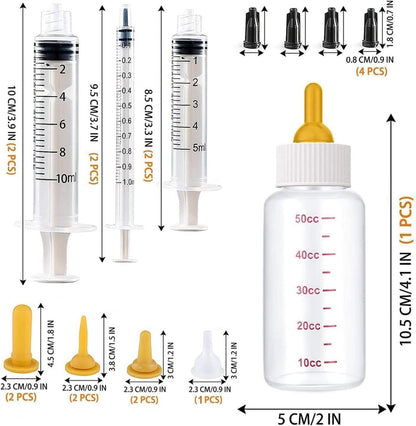 Haustier Aufzuchtflasche 50ml Welpenfütterungsset mit
