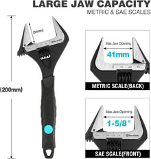 Verstellbarer Rollgabelschlüssel 200mm CR-V Stahl