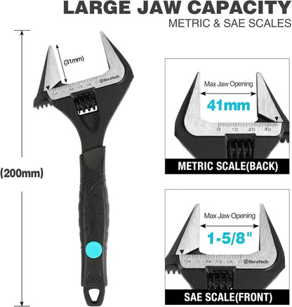 Verstellbarer Rollgabelschlüssel 200mm CR-V Stahl