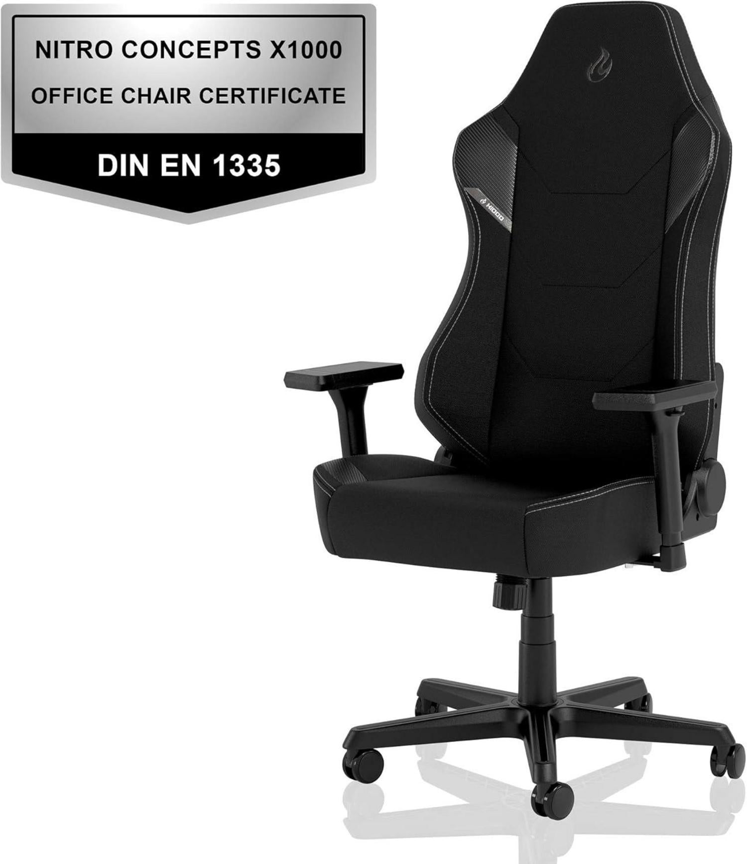 NITRO X1000 Gaming Stuhl Bürostuhl Ergonomisch Schreibtischstuhl Schwarz