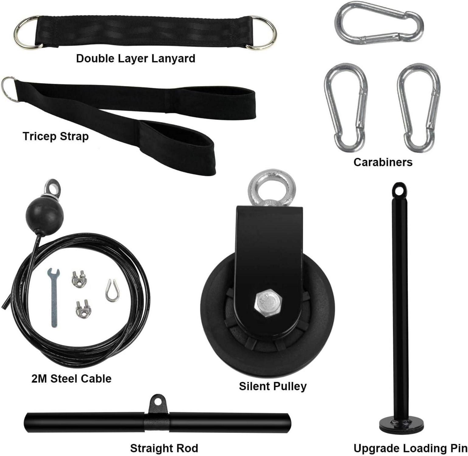 Professionelles Latzug und Kabelzug Set Fitnessgerät Trainer mit