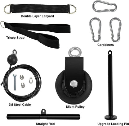 Professionelles Latzug und Kabelzug Set Fitnessgerät Trainer mit