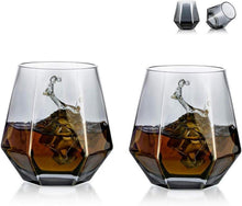 Diamond Whisky Glasses 2er-Set Scotchglas 300 Ml Moderner Look Männer