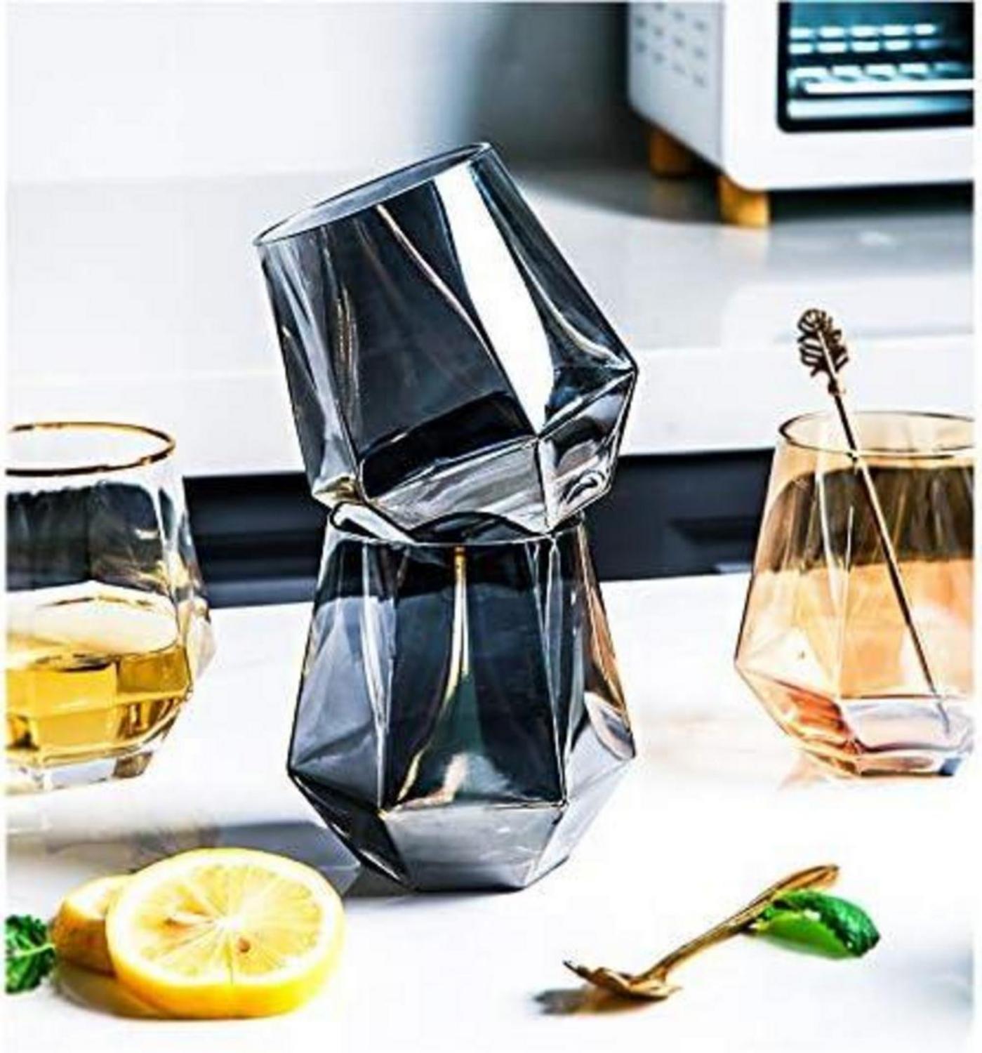 Diamond Whisky Glasses 2er-Set für Männer Frauen 300ml Scotchglas