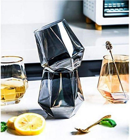 Diamond Whisky Glasses 2er-Set für Männer Frauen 300ml Scotchglas